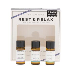 NATURE LOVE Multi 3pk Essential Oil Trio Lavender Peppermint Eucalyptus